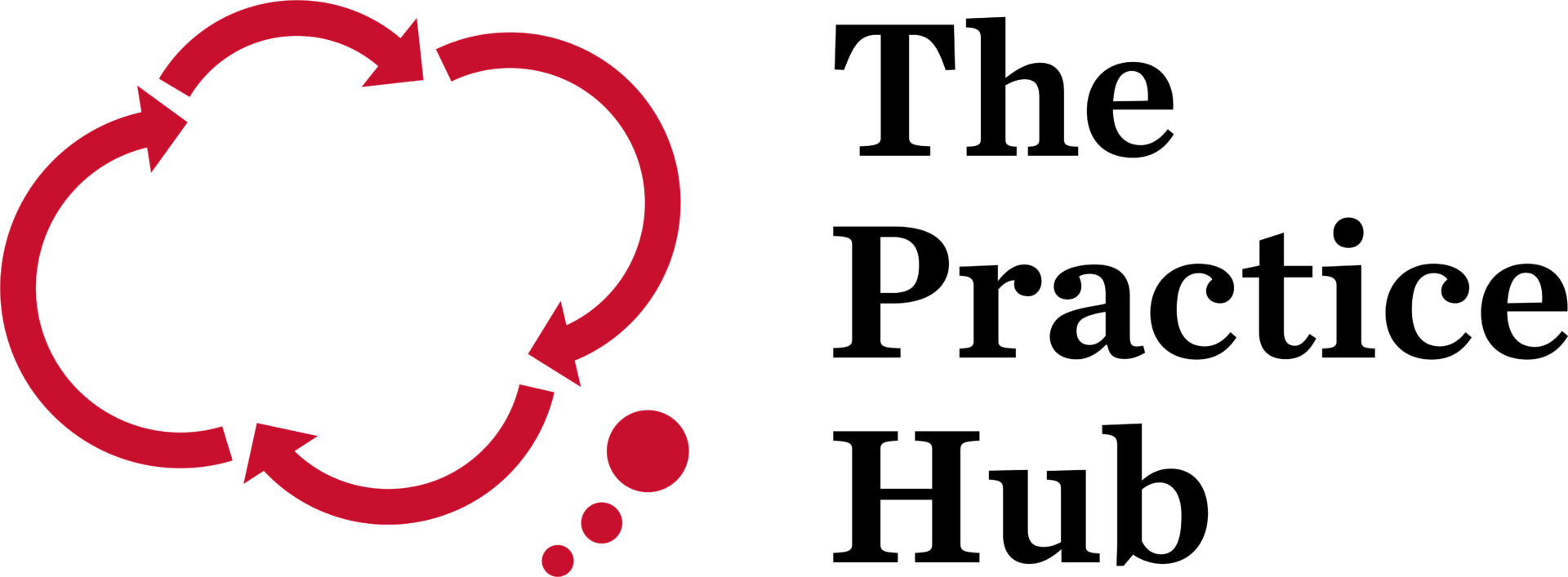 A red and white logo with the words " the prayer hut ".